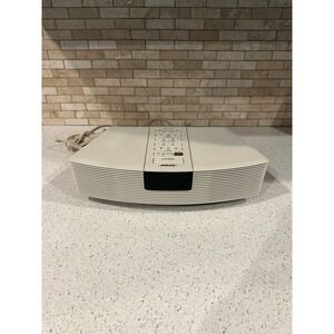 Bose Wave Radio White AWR1-1W Alarm AM/FM Clock Aux NO-REMOTE Tested Works